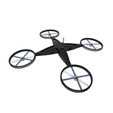 Remote Controlled Quadcopter Drone isolated on white