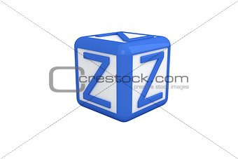 Z blue and white block