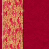 Retro Red Card with Wave Pattern