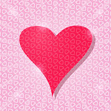 Big Pink Heart Card with Light Pattern