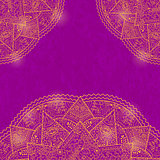 Shiny Invitation Card with Lace Mandala Decoration