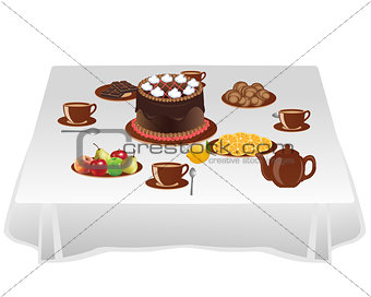 Table with sweets