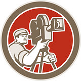 Cameraman Vintage Film Movie Camera Retro