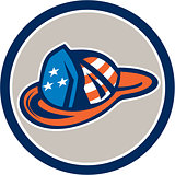 Fireman Hat Helmet USA Stars and Stripes Retro