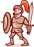 Knight Shield Sword Cartoon