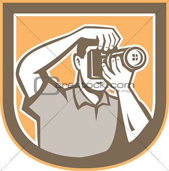 Photographer Camera Shield Retro