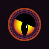 Happy Halloween Ghost Evil Eye Icon Background