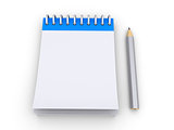 Notepad with a pencil