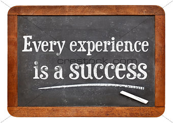 every experience is a success
