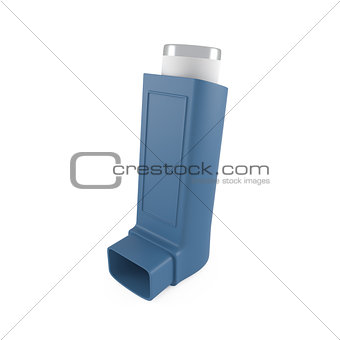 Asthma inhaler isolated on white