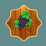 Grapes on a wooden background