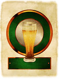 Label with beer glass