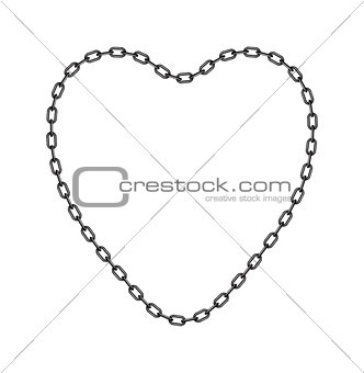 Dark chain in shape of heart
