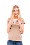 Beautiful woman with a cup of coffee
