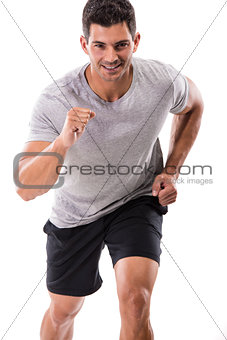 Athletic man running