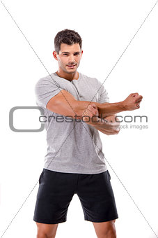 Man doing exercises