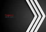 Abstract dark background with white arrows