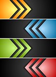 Abstract banners with arrows