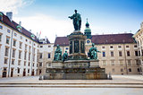 Hofburg Palace courtyard with Emperor Franz I monument