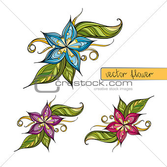 Colorful stylized flower for decoration