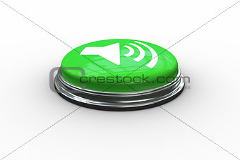 Composite image of loud speaker graphic on button