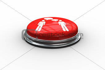 Composite image of businessmen talking graphic on button