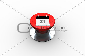 Composite image of calander graphic on button