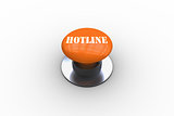 Hotline on orange push button
