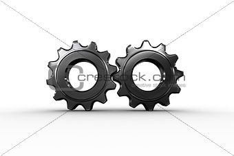 Metal cog and wheel connecting