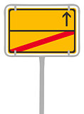 city sign blank