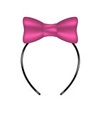 Headband with bow in pink design