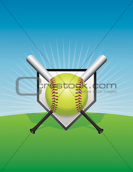 Softball Background Illustration