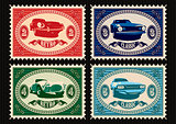 set of postage stamps with cars