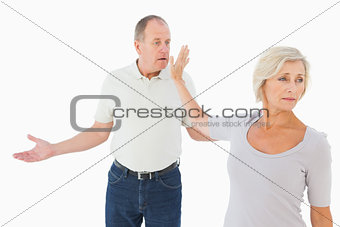 Older couple having an argument