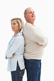 Mature couple standing and thinking