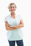 Happy mature woman with glasses