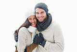 Attractive young couple in warm clothes