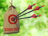Good Idea - Arrows Hit in Red Target.