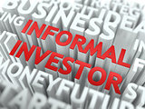 Informal Investor - Red Wordcloud Concept.