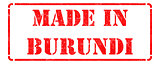 Made in Burundi on Red Stamp.