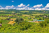 Countryside farmland green scenery in Croatia