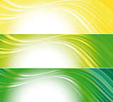 Set of bright technical banners 