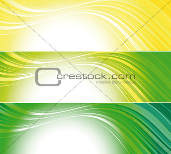 Set of bright technical banners 