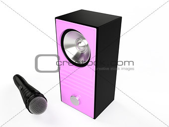 Speaker and microphone, 3D