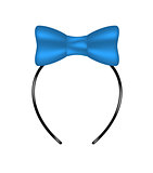 Headband with bow in blue design