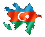 Azerbaijani flag map