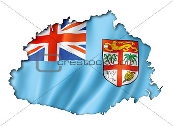 Fijian flag map