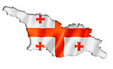 Georgian flag map