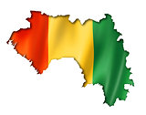 Guinean flag map