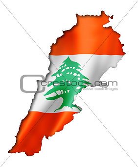 Lebanese flag map